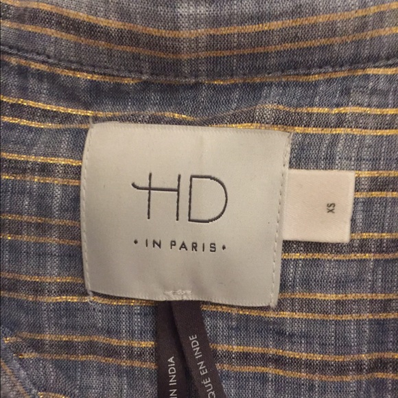 HD in Paris Peplum Beaded Button-Up - Picture 4 of 4